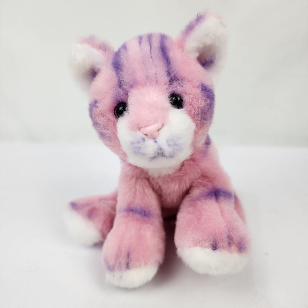 Russ Yomiko Dreamers Pink Tabby Cat Purple Striped 5" Plush Stuffed Animal HTF